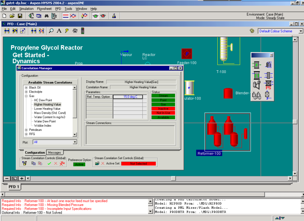 HYSYS screenshot